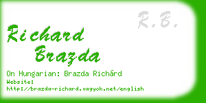 richard brazda business card