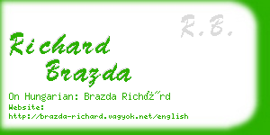 richard brazda business card